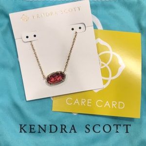 Kendra Scott Elisa Necklace Berry in Gold